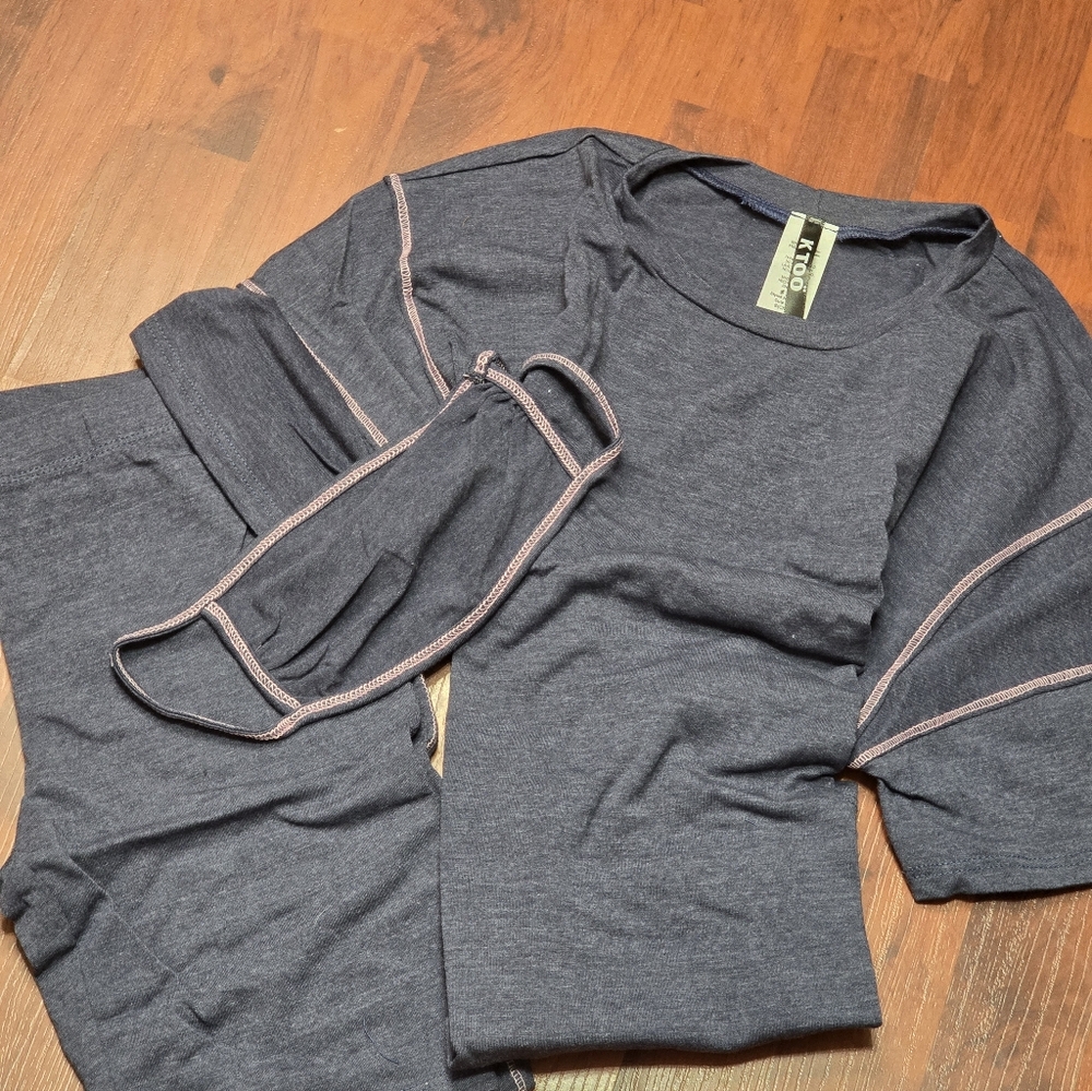 Loungewear Set with Lavender Accents
